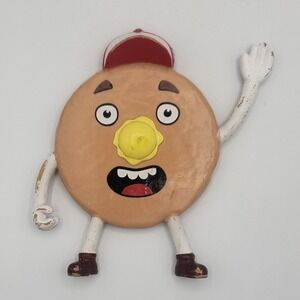 Dennys Denny's Grand Slam Pancake Figurine 4" Toy With Hat And Butter Pat
